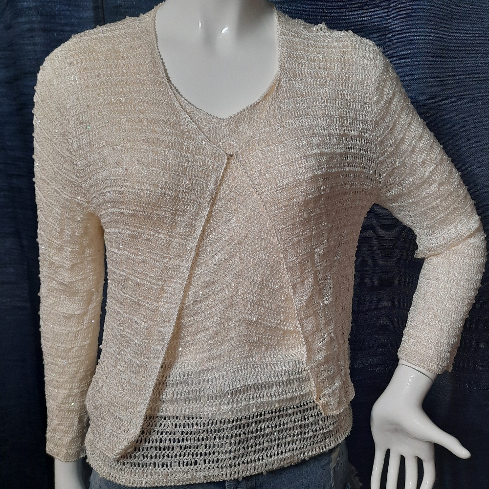 Vintage Sophie Chang Sequin Glitter Sparkly Tank Top & Cover